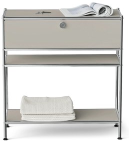 Kovová konzola »CN3 Slim Line« so zásuvkou, svetlosivá