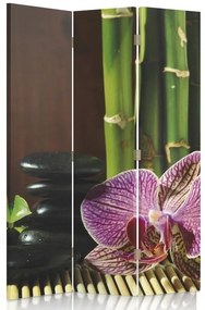Gario Paraván Zen s ružovou orchideou Rozmery: 110 x 170 cm, Prevedenie: Klasický paraván