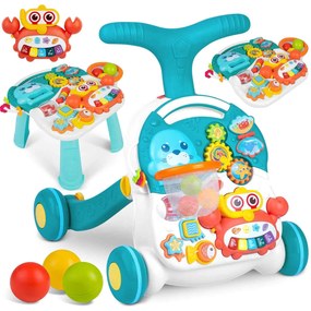 Ricokids Vzdelávacie chodítko 3v1 RK-810 biely a modrý