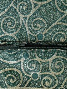 Lurexová Vianočná obliečka na vankúš Štedrovečerná zeleň - 40 × 40 cm