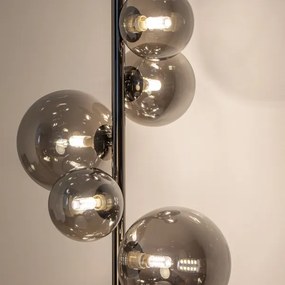 BRILAGI - LED Stojacia lampa MILLA 7xG9/3W/230V čierny chróm/dymové sklo
