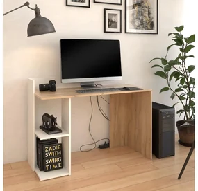 PC stolík Alamein (dub artisan + biela) . Vlastná spoľahlivá doprava až k Vám domov. 1116230