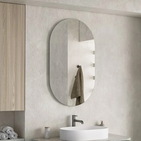 Erga Oval, oválne zrkadlo 60x100cm, ERG-V01-OVAL-6010-CL