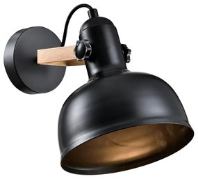 Nástenné bodové svietidlo RENO 1xE27/40W/230V čierna