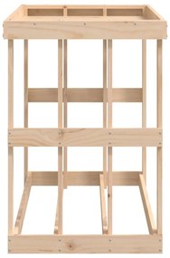 Vonkajší držiak na polená 108x52x74 cm masívna borovica