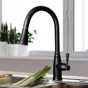 Rea Deco, vysoká drezová batéria h-430, čierna matná/retro, REA-B0182