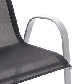 Záhradná stolová zostava Maro - 6 miest, čierna