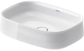 DURAVIT Zencha oválna umývadlová misa bez otvoru, bez prepadu, 550 x 390 mm, biela, s povrchom WonderGliss, 23735500791