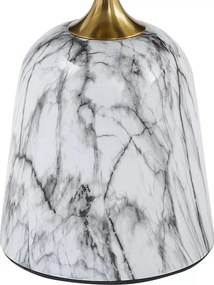 Konferenčný stolík Fama biely mramor/zlatý