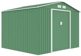 Plechový záhradný domček Rojaplast Archer D 267 x 245 cm zelený