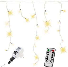 VOLTRONIC svetelný dážď 15 m, 600 LED, teplá biela, ovládač