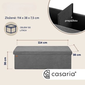 InternetovaZahrada Úložná lavica 114x38x38 cm - antracit