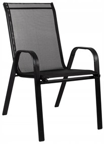 TEXIM Záhradná jedálenská zostava - stôl VIKING XL + 6x stolička RAMADA, hliník + umelé drevo / oceľ + textil