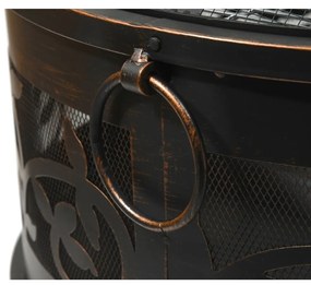 Cattara Prenosné ohnisko s poklopom Santorin, 66,5 x 66,5 x 63,5 cm