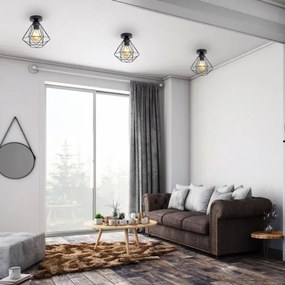 Stropné svietidlo 1xE27/40W/230V čierne