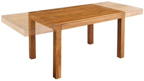 Rozkladací jedálenský stôl 120‑200 cm akáciové medové prírodné drevo