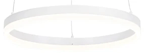 Dizajnové závesné svietidlo biele 40 cm vrátane LED 3-stupňovo stmievateľné - Anello