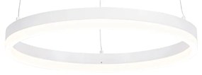 Dizajnové závesné svietidlo biele 40 cm vrátane LED 3-stupňovo stmievateľné - Anello