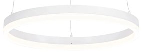 Dizajnové závesné svietidlo biele 40 cm vrátane LED 3-stupňovo stmievateľné - Anello