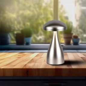 LED Stmievateľná dobíjacia stolná lampa LED/1W/5V 3000-6000K 1800 mAh strieborná