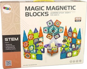 LEAN Toys Magnetické stavebnice 3D – Ruské kolo, 155 dielov