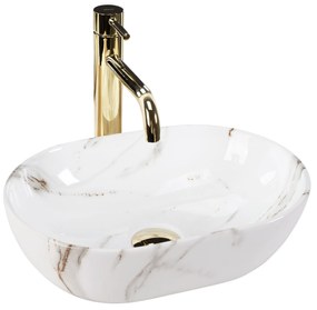 Rea Amelia, umývadlo na dosku 380x260x120mm, imitácia kameňa Shiny Aiax, REA-U9107