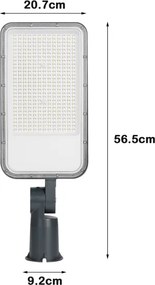 Brilagi - LED vonkajšie pouličné svietidlo s kĺbom. URBANLIGHT LED/200W/230V antracit IP65