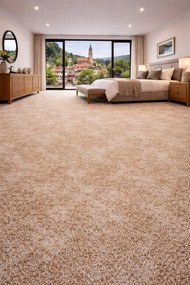 Spoltex, Metrážny koberec Milano 64 žltý, na mieru, šíře 4m,5m, žltá, filc, detská izba