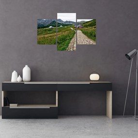 Obraz - Horská krajina s domčekmi (90x60 cm)