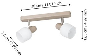 Eglo 900715 - Bodové svietidlo CORATO 2xE14/18W/230V