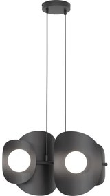 Luster na lanku ELEMENTI 4xG9/8W/230V čierny