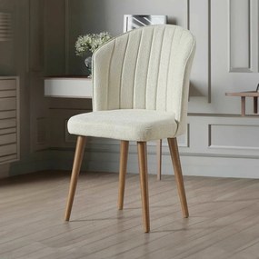 Sada jedálenských stoličiek Rubi Cream and Walnut,4 ks