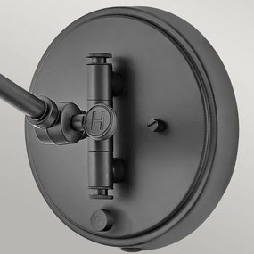 Hinkley HK-ARTI-1W-BK-NR-Bodové nástenné svietidlo ARTI 1xE27/60W/230V čierna/hnedá