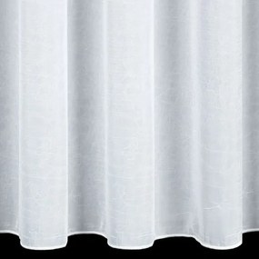 Dekorstudio Biela záclona Mramor s pokrčeným vzhľadom - vlastný rozmer Uchytenie závesu: Dekoračné krúžky strieborné - kovové, Šírka záclony: 100cm