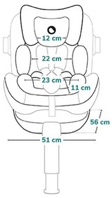 Lionelo - Otočná autosedačka s bázou ANTOON PLUS i-Size 40-105 cm Black Onyx