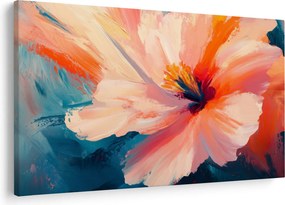 Obraz - Maľovaný kvet (90x60 cm)