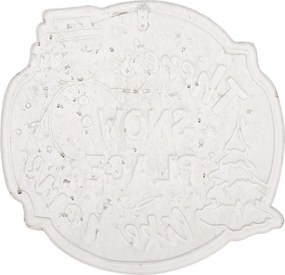 Závesná kovová ceduľa Snow Place - 40*1*39 cm