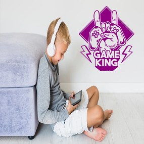 Veselá Stena Samolepka na stenu na stenu Game King Farba: černá