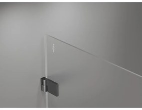 Mexen Lunar-B, sklápací sprchový kút ľavý 90 x 70 cm, 8mm číre sklo, profil grafit brúsený, 832-090-070-66-00-L