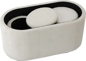 Set troch taburetiek ARVION biele PHO5970 (3 ks)