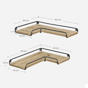 Rohové police TAYLOR ARTISAN, sada 2ks