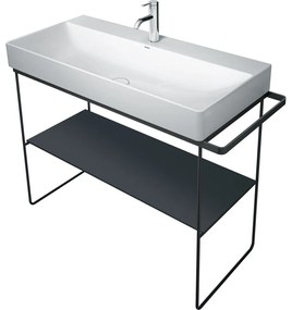 DURAVIT DuraSquare sklenená polička pre kovové podstavce 003103 a 003104, 970 x 380 x 8 mm, čierna, 0099658400