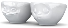 Biele porcelánové misky v súprave 2 ks 100 ml Grinning &amp; Kissing – 58products
