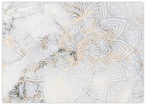 Obraz bielej mandaly (70x50 cm)