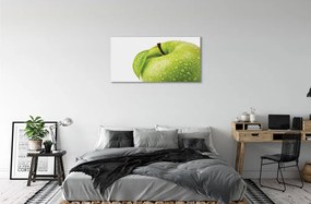 Obraz canvas Jablko zelená vodné kvapky 140x70 cm