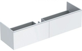 GEBERIT Xeno2 závesná skrinka pod umývadlo (z materiálu Varicor), 2 zásuvky s LED osvetlením, 1395 x 473 x 350 mm, matná biela, 500.347.00.1
