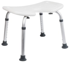 Erga Handicap "PRO", obdĺžniková stolička do sprchy 485x465x535 mm, biela, ERG-07640