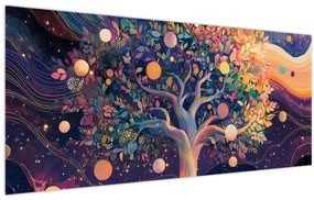 Obraz – Fialový strom plný energie (120x50 cm)