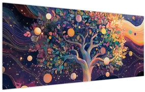 Obraz – Fialový strom plný energie (120x50 cm)