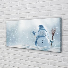 Obraz na plátne snehuliak sneh 125x50 cm